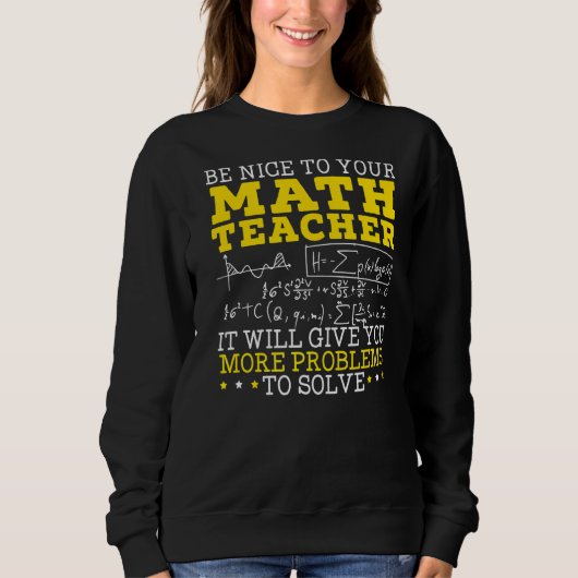 Sweatshirt Maîtrise Enseignant Mathématique Mathématiques Num (Devant)