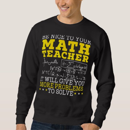 Sweatshirt Maîtrise Enseignant Mathématique Mathématiques Num (Devant)