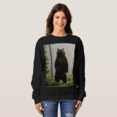 Sweatshirt Majesté sauvage : T-shirt de l'ours grizzli (Devant entier)