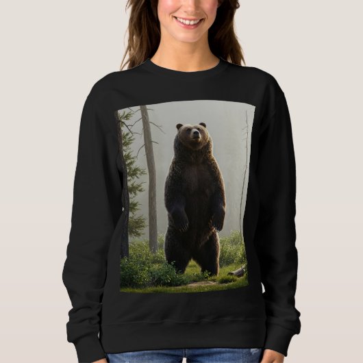 Sweatshirt Majesté sauvage : T-shirt de l'ours grizzli (Devant)
