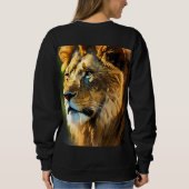 Sweatshirt Majestic Lion Drawing T-Shirt | Hand-Drawn Wild An (Dos)