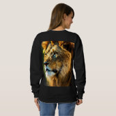 Sweatshirt Majestic Lion Drawing T-Shirt | Hand-Drawn Wild An (Dos entier)