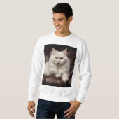 Sweatshirt Majestic white cat (Devant entier)