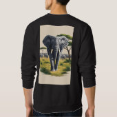 Sweatshirt majestueux éléphant Savanna (Dos)