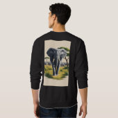 Sweatshirt majestueux éléphant Savanna (Dos entier)