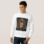 Sweatshirt Majesty : Dynamic Lion Art Print" (Devant entier)