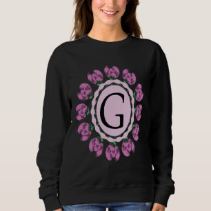 Sweatshirt Majuscule G monogramme floral
