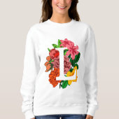 Sweatshirt Majuscule L monogramme floral (Devant)