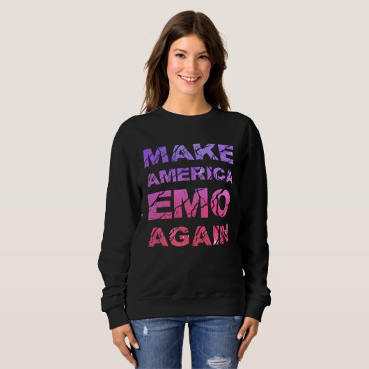 Sweatshirt Make America Emo Again Pastel Goth (Devant entier)