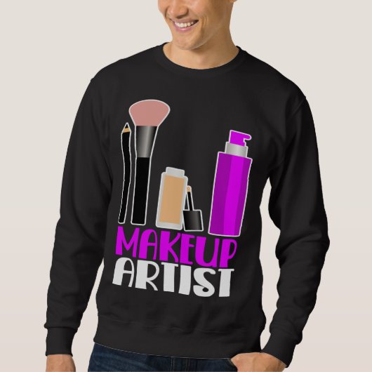 Sweatshirt Makeup artist beautician cosmetics (Devant)