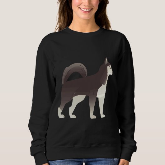 Sweatshirt Malamute d'Alaska ou Husky de Sibérie mignonne Ped (Devant)