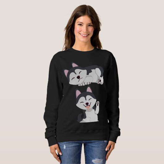 Sweatshirt Malamute Husky Jeu (Devant entier)