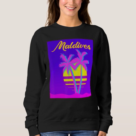 Sweatshirt Maldives Travel Summer Vacances Beach (Devant)