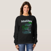 Sweatshirt Malibu Beach California Novelty Graphic Tee - shir (Devant entier)