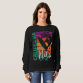 Sweatshirt Malibu California Retro Sunset Beach Surfer Surfin (Devant entier)