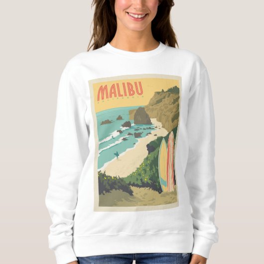 Sweatshirt Malibu, Californie (Devant)