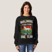 Sweatshirt Malinois four paws two feet one team Belgian Malin (Devant entier)