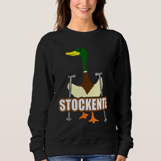 Sweatshirt Mallard Duck Nordic Walking Duck (Devant)