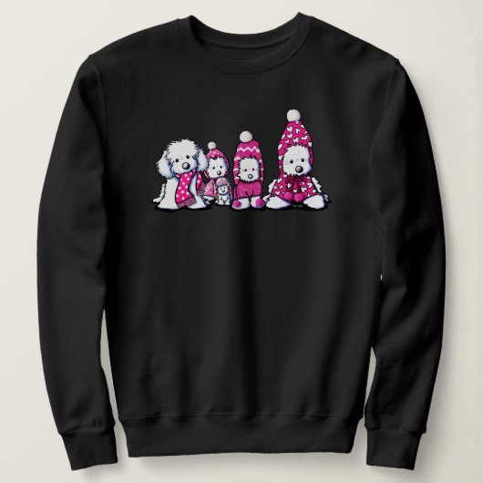 Sweatshirt Maltais d'hiver en rose (Design devant)