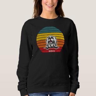 Sweatshirt Maltais Propriétaire Retro Vintage Coucher de sole