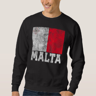 Sweatshirt Malte Drapeau National Fierté Racines Pays Famille