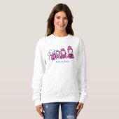 Sweatshirt Maltese enneigé en rose (Devant entier)