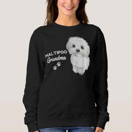 Sweatshirt Maltipoo Grandma Animaux Conception Pour Les Poodl (Devant)