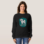 Sweatshirt Maltipoo owner dog design Maltese Poodle Dog (Devant entier)