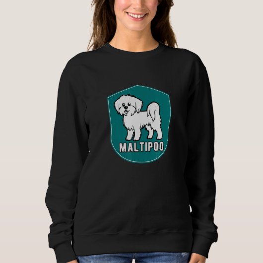 Sweatshirt Maltipoo owner dog design Maltese Poodle Dog (Devant)