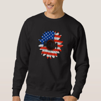 Sweatshirt Mama 4 juillet Usa Tournesol mignonne Maman Femmes