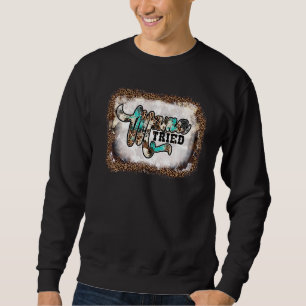 Sweatshirt Mama a essayé Leopard Lightning Bolt Western
