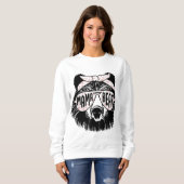Sweatshirt Mama Bear Face Lunettes de soleil Mère Maman Mère (Devant entier)