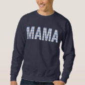 Sweatshirt Mama bleu plaid (Devant)