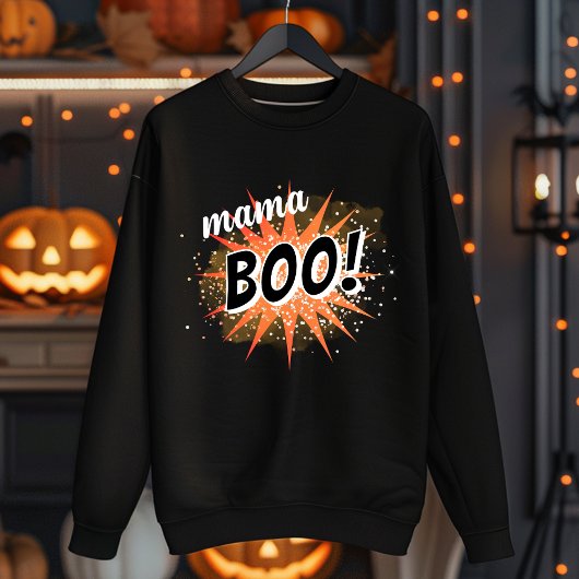 Sweatshirt Mama Boo | Halloween orange