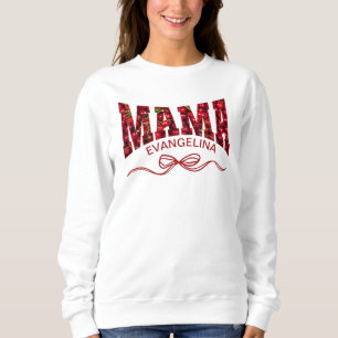 Sweatshirt MAMA Cerises Rouges Coquette Personnalisé