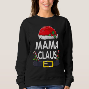 Sweatshirt Mama Claus Pajamas de Noël Santa Hat Correspondanc