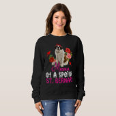 Sweatshirt Mama D'Un Bouchon De Cravate De Chien De Saint Ber (Devant entier)