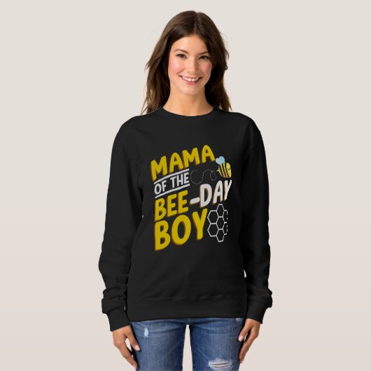 Sweatshirt Mama Of Bee Day Boy Honey Beekeeper Beekeeping Gra (Devant entier)