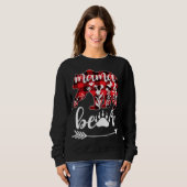 Sweatshirt Mama Ours Noël Pyjama Buffalo Red Plaid Mama (Devant entier)