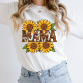 Sweatshirt Mama Sunflowers Cowhide Pays Western Rustic Maman