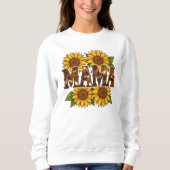 Sweatshirt Mama Sunflowers Cowhide Pays Western Rustic Maman (Devant)
