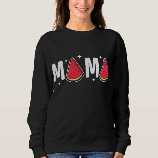 Sweatshirt Mama Watermelon Fruit Eté Watermelon Slice Moth (Devant)