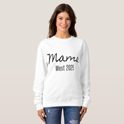 Sweatshirt Mama West 2025 sweat-shirt blanc (Devant entier)