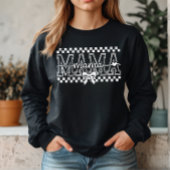 Sweatshirt MAMA with Checks and a Bow