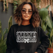 Sweatshirt MAMA with Checks and a Bow