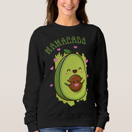 Sweatshirt Mamacado Cute Avocado Funny Maman - ma mère Fruit (Devant)