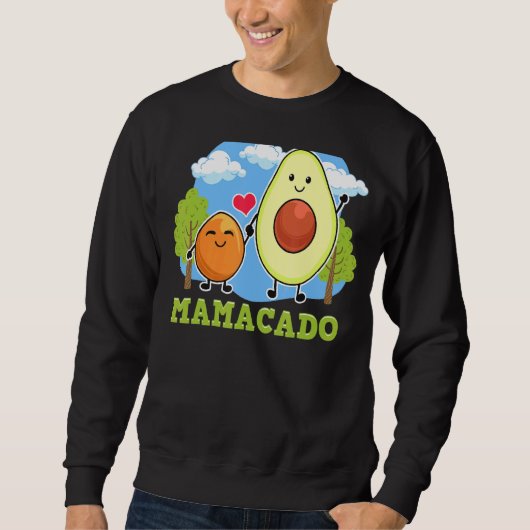 Sweatshirt Mamacado Mama Avocado Avec Graine Vegan Maman Mère (Devant)