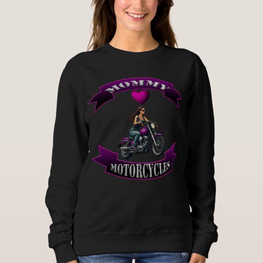 Sweatshirt Maman aime les motos (Devant)