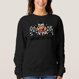 Sweatshirt Maman Anniversaire Du Garçon Pour Boy Farm Cow Mam