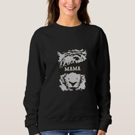 Sweatshirt maman avec impression tigre (Devant)